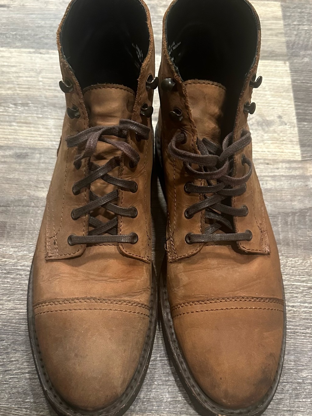 Thursday Boot Company Brown Leather Lace-Up Work Boots